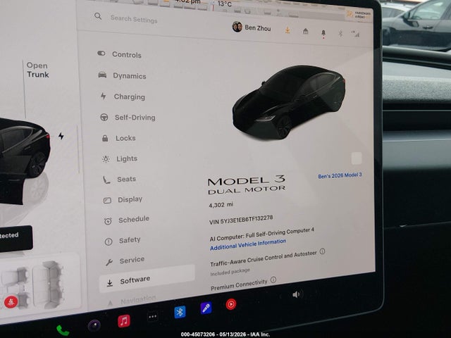 Продаж на аукціоні авто 2026 Tesla Model 3 Premium All-wheel Drive, vin: 5YJ3E1EB6TF132278, номер лоту: 45073206