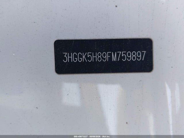 45073227 :رقم المزاد ، 3HGGK5H89FM759897 vin ، 2015 Honda Fit Ex/ex-l مزاد بيع