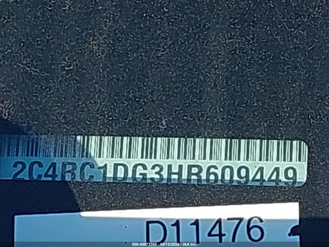 Aukcja sprzedaży 2017 Chrysler Pacifica Touring, vin: 2C4RC1DG3HR609449, numer aukcji: 45073365