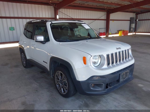 2016 Jeep Renegade Limited მანქანა იყიდება აუქციონზე, vin: ZACCJADT9GPC91963, აუქციონის ნომერი: 45073531
