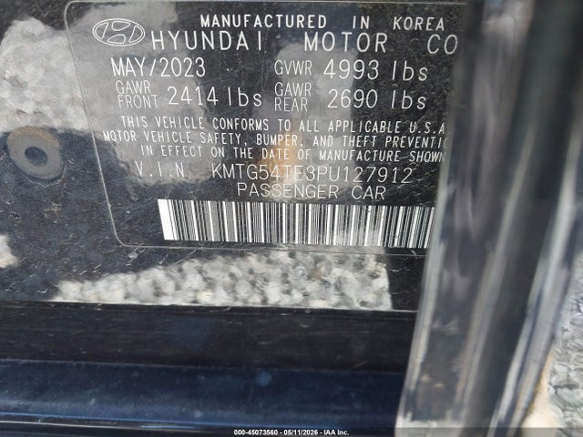 2023 Genesis G70 3.3t Awd მანქანა იყიდება აუქციონზე, vin: KMTG54TE3PU127912, აუქციონის ნომერი: 45073560