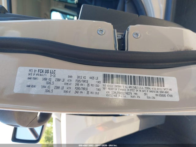 Aukcja sprzedaży 2016 Jeep Patriot Sport, vin: 1C4NJPBA3GD748374, numer aukcji: 45073563