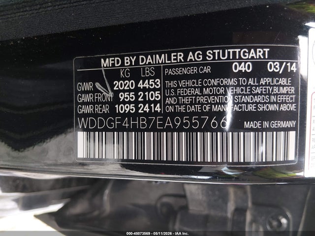 Aukcja sprzedaży 2014 Mercedes-benz C 250 Sport, vin: WDDGF4HB7EA955766, numer aukcji: 45073569