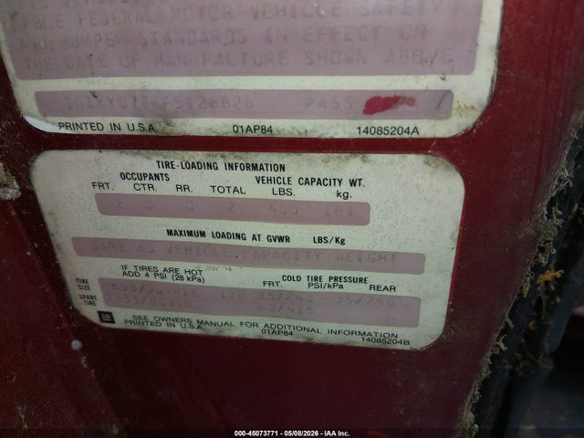 Продаж на аукціоні авто 1985 Chevrolet Corvette, vin: 1G1YY0784F5126826, номер лоту: 45073771