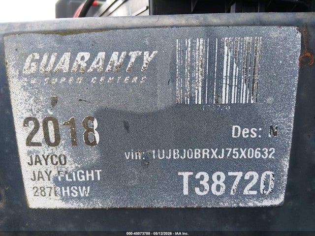 Продажа на аукционе авто 2018 Jayco Rocky Mountain, vin: 1UJBJ0BRXJ75X0632, номер лота: 45073788