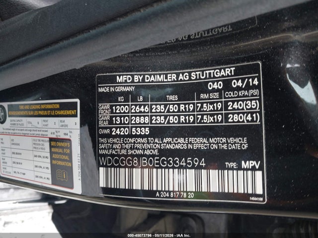 Продажа на аукционе авто 2014 Mercedes-benz Glk 350 4matic, vin: WDCGG8JB0EG334594, номер лота: 45073796