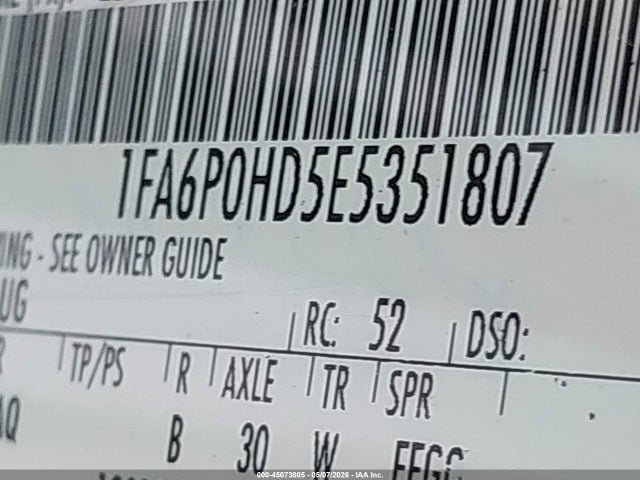 Ford FUSION SE 2014 1FA6P0HD5E5351807 Image 9