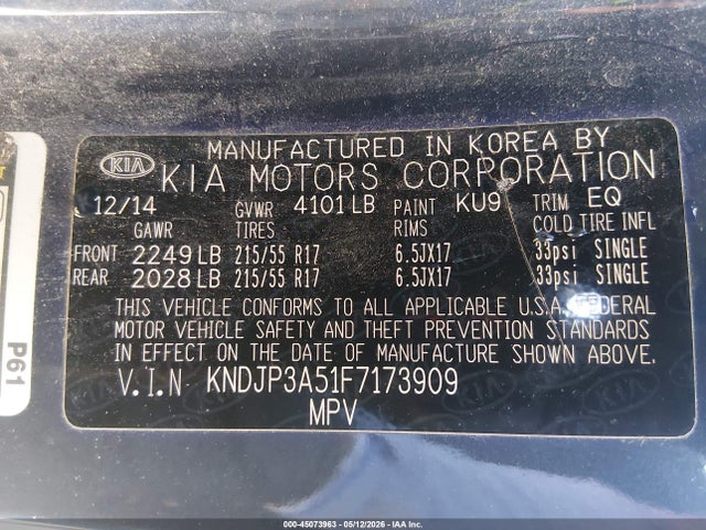 Продаж на аукціоні авто 2015 Kia Soul +, vin: KNDJP3A51F7173909, номер лоту: 45073963