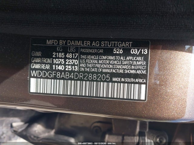 Aukcja sprzedaży 2013 Mercedes-benz C 300 Sport 4matic, vin: WDDGF8AB4DR288205, numer aukcji: 45073983