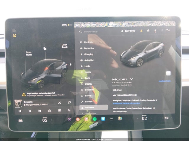 Aukcja sprzedaży 2025 Tesla Model Y Long Range Dual Motor All-wheel Drive, vin: 7SAYGDEE8SA372281, numer aukcji: 45074046