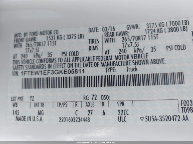 Ford F-150 Xlt 2016 1FTEW1EF3GKE05811 Image 9