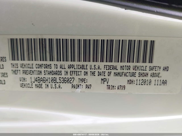 2011 Jeep Wrangler Unlimited Rubicon მანქანა იყიდება აუქციონზე, vin: 1J4BA6H10BL536027, აუქციონის ნომერი: 45074117