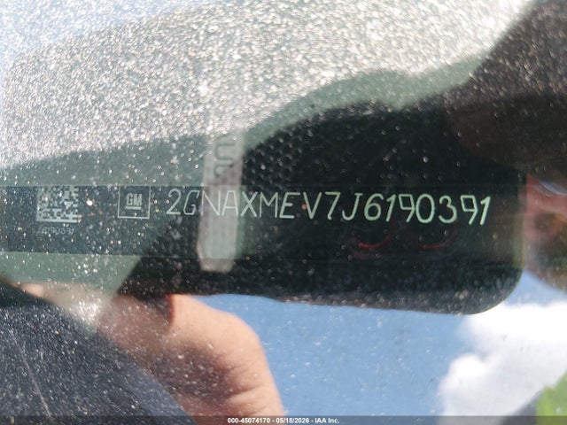 45074170 :رقم المزاد ، 2GNAXMEV7J6190391 vin ، 2018 Chevrolet Equinox Premier مزاد بيع