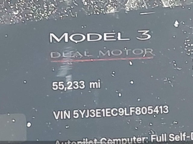 Продаж на аукціоні авто 2020 Tesla Model 3 Performance Dual Motor All-wheel Drive, vin: 5YJ3E1EC9LF805413, номер лоту: 45074186
