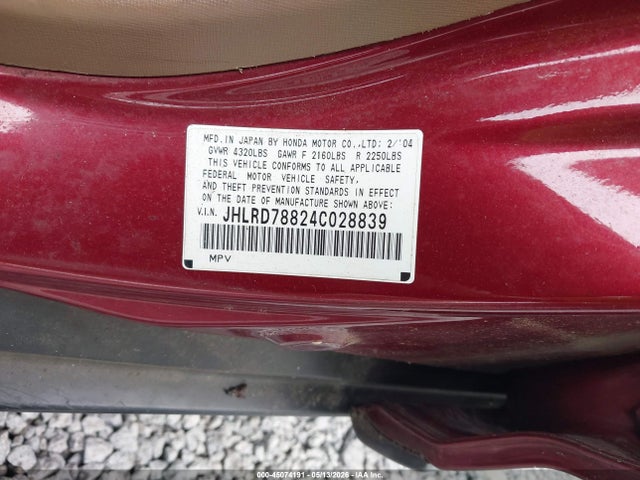 Aukcja sprzedaży 2004 Honda Cr-v Ex, vin: JHLRD78824C028839, numer aukcji: 45074191