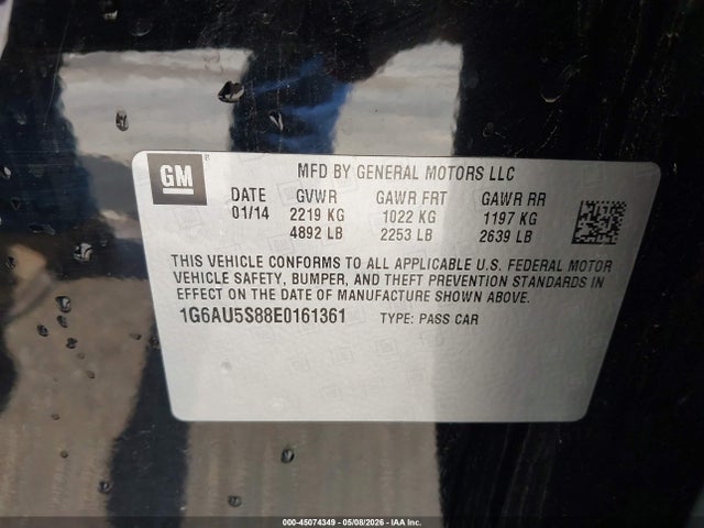 Продаж на аукціоні авто 2014 Cadillac Cts Vsport, vin: 1G6AU5S88E0161361, номер лоту: 45074349