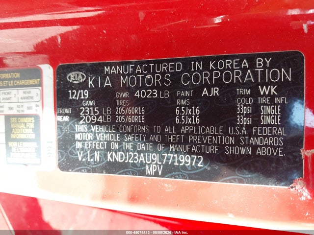 KNDJ23AU9L7719972 KIA SOUL LX