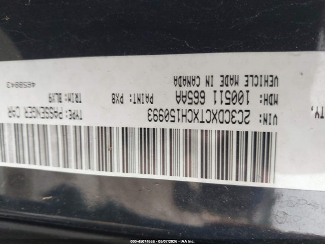 45074666 :رقم المزاد ، 2C3CDXCTXCH150993 vin ، 2012 Dodge Charger R/t مزاد بيع