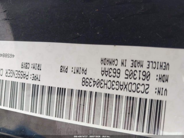 2012 Dodge Charger Police მანქანა იყიდება აუქციონზე, vin: 2C3CDXAG3CH304398, აუქციონის ნომერი: 45074727