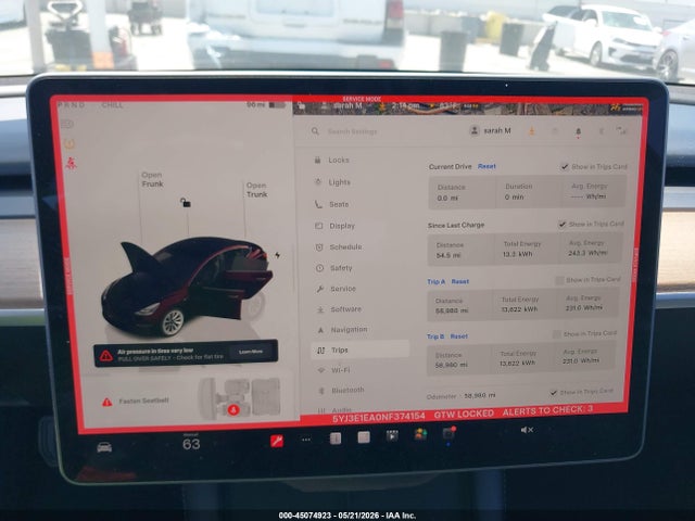 Aukcja sprzedaży 2022 Tesla Model 3 Rear-wheel Drive, vin: 5YJ3E1EA0NF374154, numer aukcji: 45074923
