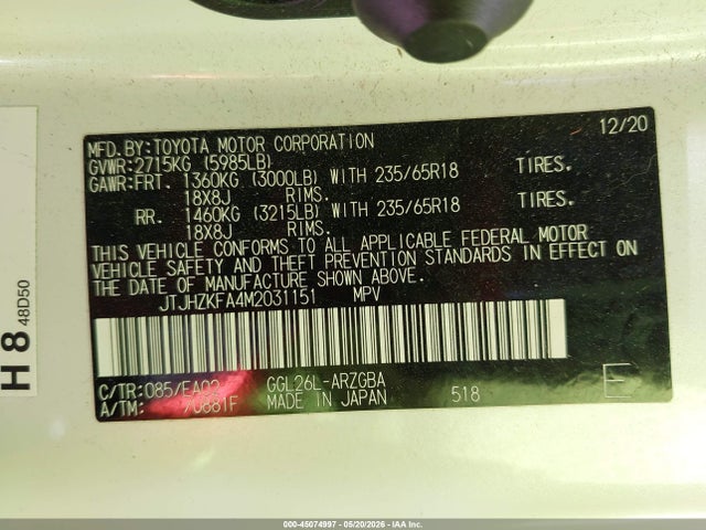 Lexus Rx 350l 2021 JTJHZKFA4M2031151 Image 9