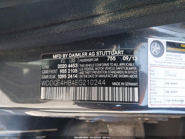 WDDGF4HB4EG210244 Mercedes-Benz C 250 Sport