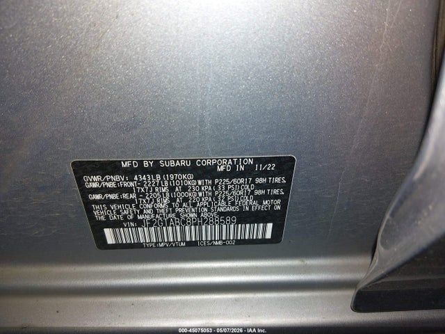 45075053 :رقم المزاد ، JF2GTABC8PH288589 vin ، 2023 Subaru Crosstrek مزاد بيع