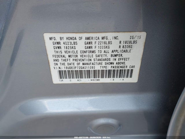 Aukcja sprzedaży 2016 Acura Ilx Premium Package/technology Plus Package, vin: 19UDE2F72GA011090, numer aukcji: 45075186