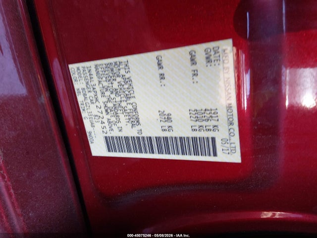 Продаж на аукціоні авто 2017 Nissan Altima 2.5 S, vin: 1N4AL3APXHC272452, номер лоту: 45075246
