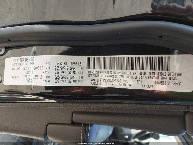 Продаж на аукціоні авто 2016 Jeep Cherokee Limited, vin: 1C4PJMDSXGW331903, номер лоту: 45075269