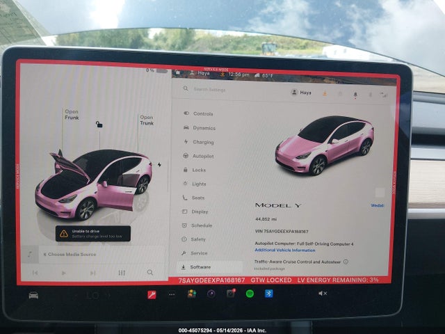 Продажа на аукционе авто 2023 Tesla Model Y Awd/long Range Dual Motor All-wheel Drive, vin: 7SAYGDEEXPA168167, номер лота: 45075294