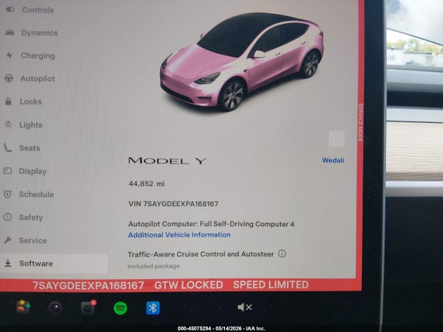 Продажа на аукционе авто 2023 Tesla Model Y Awd/long Range Dual Motor All-wheel Drive, vin: 7SAYGDEEXPA168167, номер лота: 45075294