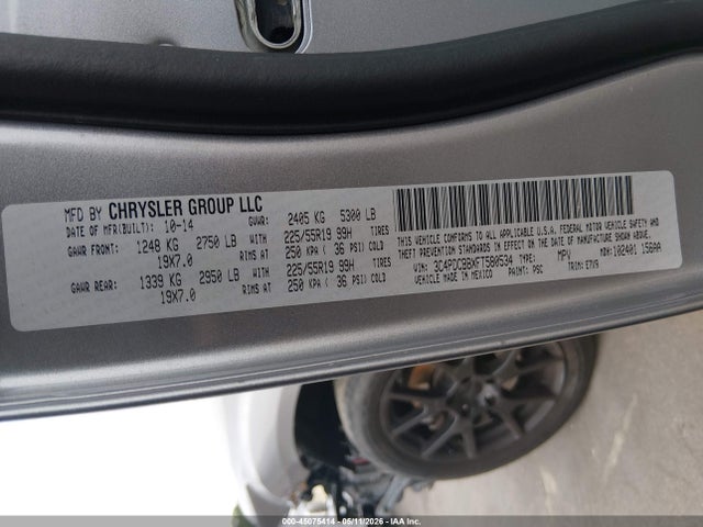 Aukcja sprzedaży 2015 Dodge Journey Sxt, vin: 3C4PDCBBXFT580534, numer aukcji: 45075414