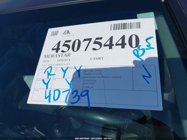 4T1G11AK0RU251913 Toyota CAMRY SE