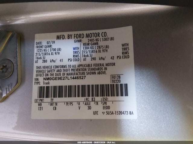 NM0GE9E27L1446527 Ford Transit Connect Xl Passenger