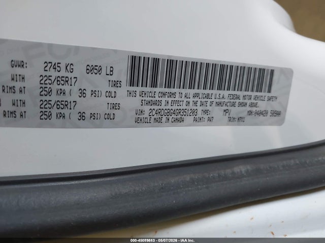 2C4RDGBG4GR351203 Dodge Grand Caravan Se Plus