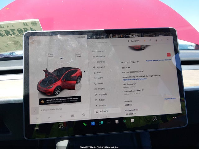 Продажа на аукционе авто 2023 Tesla Model Y Awd/long Range Dual Motor All-wheel Drive, vin: 7SAYGDEE1PA126020, номер лота: 45075748