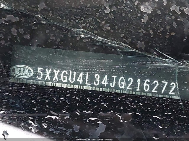45075758 :رقم المزاد ، 5XXGU4L34JG216272 vin ، 2018 Kia Optima Ex مزاد بيع