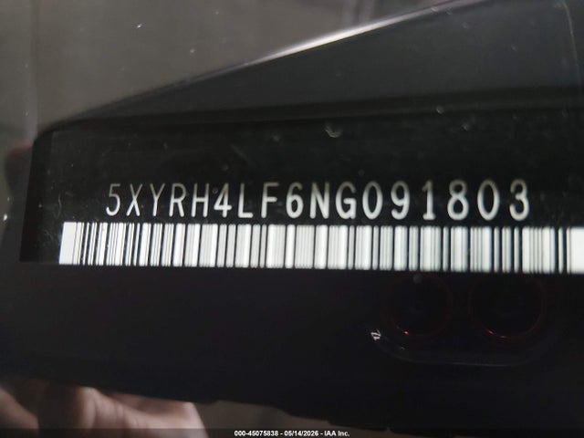 45075838 :رقم المزاد ، 5XYRH4LF6NG091803 vin ، 2022 Kia Sorento Ex مزاد بيع