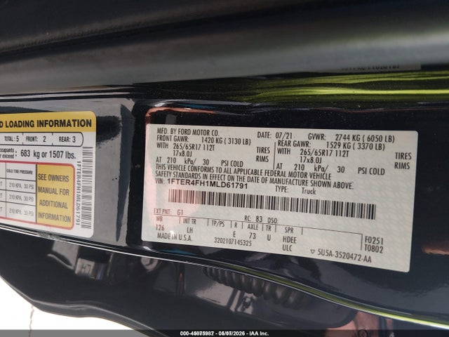 1FTER4FH1MLD61791 Ford RANGER XL