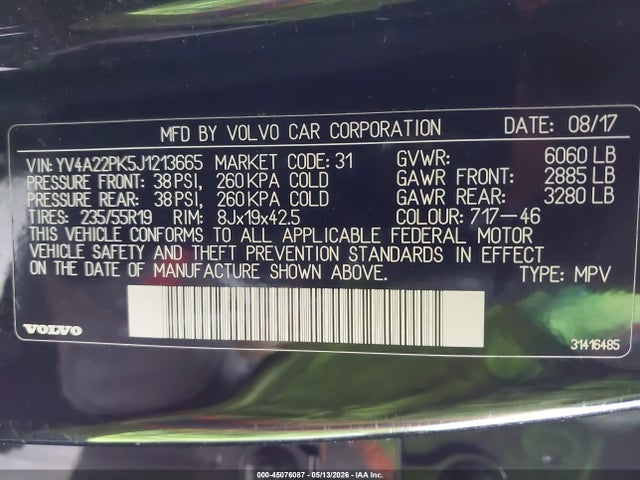YV4A22PK5J1213665 Volvo Xc90 T6 Momentum
