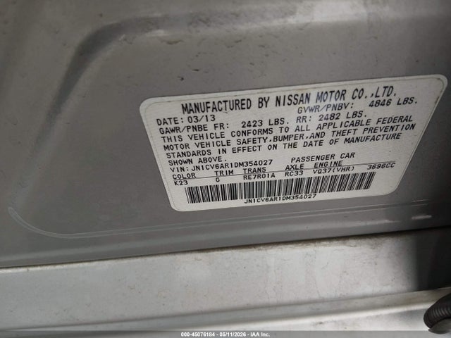 Продаж на аукціоні авто 2013 Infiniti G37x, vin: JN1CV6AR1DM354027, номер лоту: 45076184