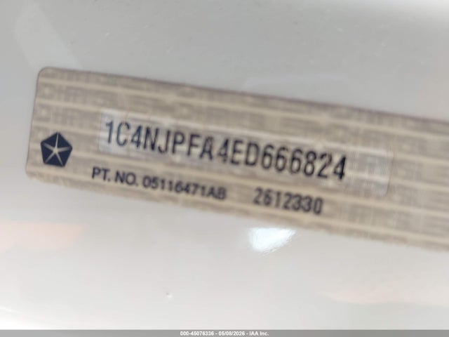 Aukcja sprzedaży 2014 Jeep Patriot High Altitude, vin: 1C4NJPFA4ED666824, numer aukcji: 45076336