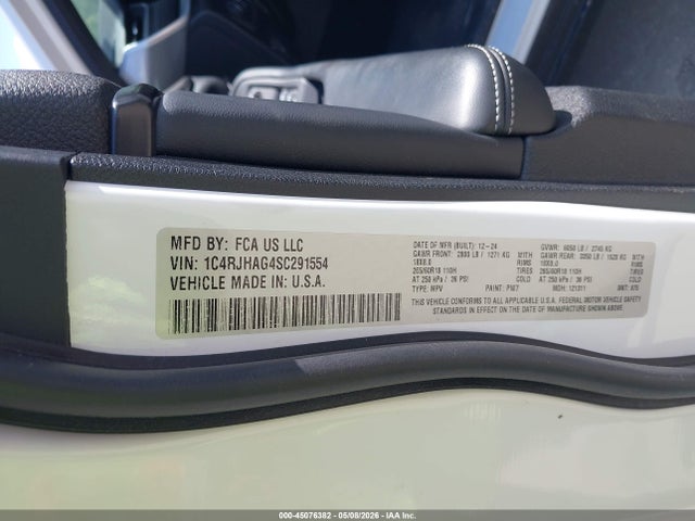 Aukcja sprzedaży 2025 Jeep Grand Cherokee Laredo X 4x4, vin: 1C4RJHAG4SC291554, numer aukcji: 45076382