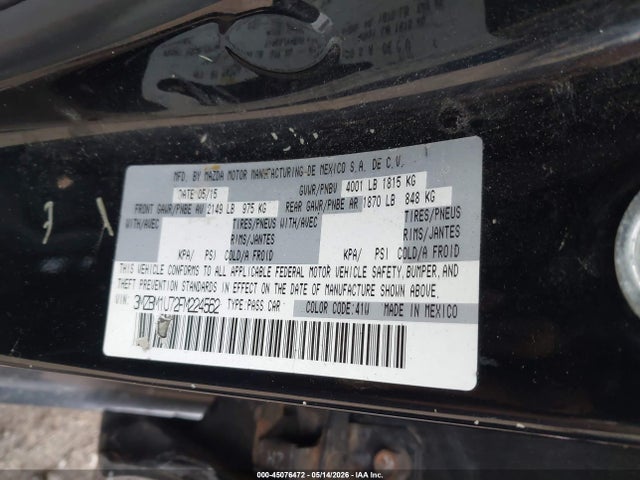 Aukcja sprzedaży 2015 Mazda Mazda3 I Sport, vin: 3MZBM1U72FM224562, numer aukcji: 45076472
