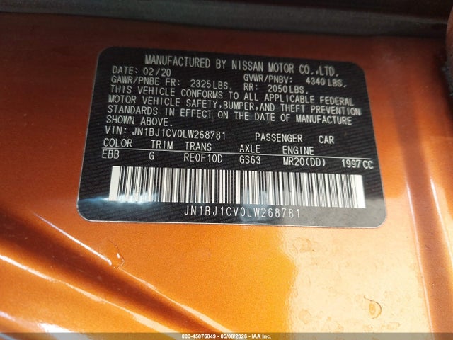 JN1BJ1CV0LW268781 Nissan Rogue Sport S Fwd Xtronic Cvt