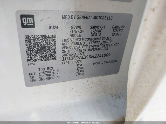1GCPDAEKXRZ241009 Chevrolet Silverado 1500 4wd Standard Bed Wt
