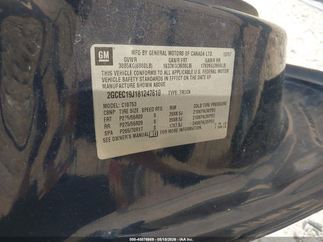 Продаж на аукціоні авто 2008 Chevrolet Silverado 1500 Lt1, vin: 2GCEC19J181247610, номер лоту: 45076989