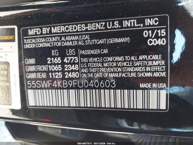 55SWF4KB9FU040603 Mercedes-Benz C 300 4matic