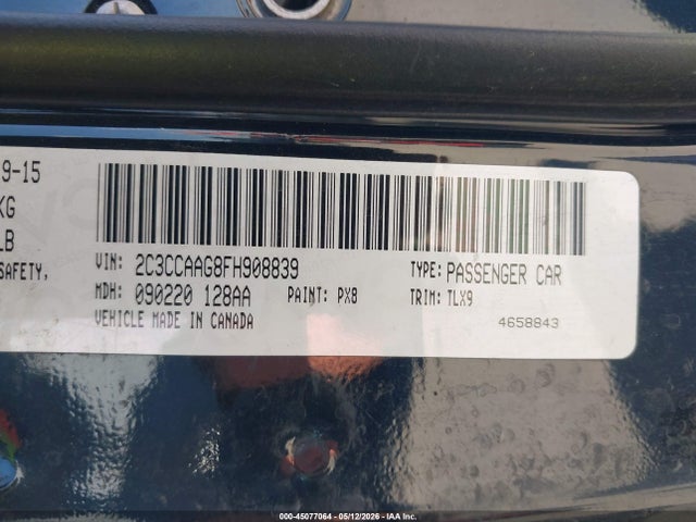 Продаж на аукціоні авто 2015 Chrysler 300 Limited, vin: 2C3CCAAG8FH908839, номер лоту: 45077064